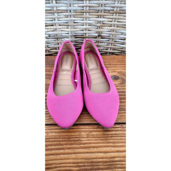 Cynthia Rowley Shoes - Cynthia Rowley Pink Pointed Toe Flats Shoes Recycled Fabric Size 6.5